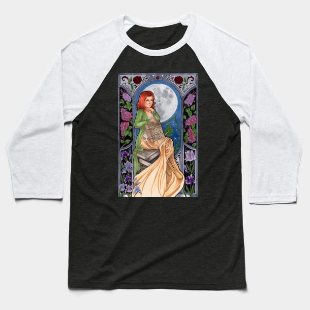 Willow Art Nouveau Baseball T-Shirt by Ranefea